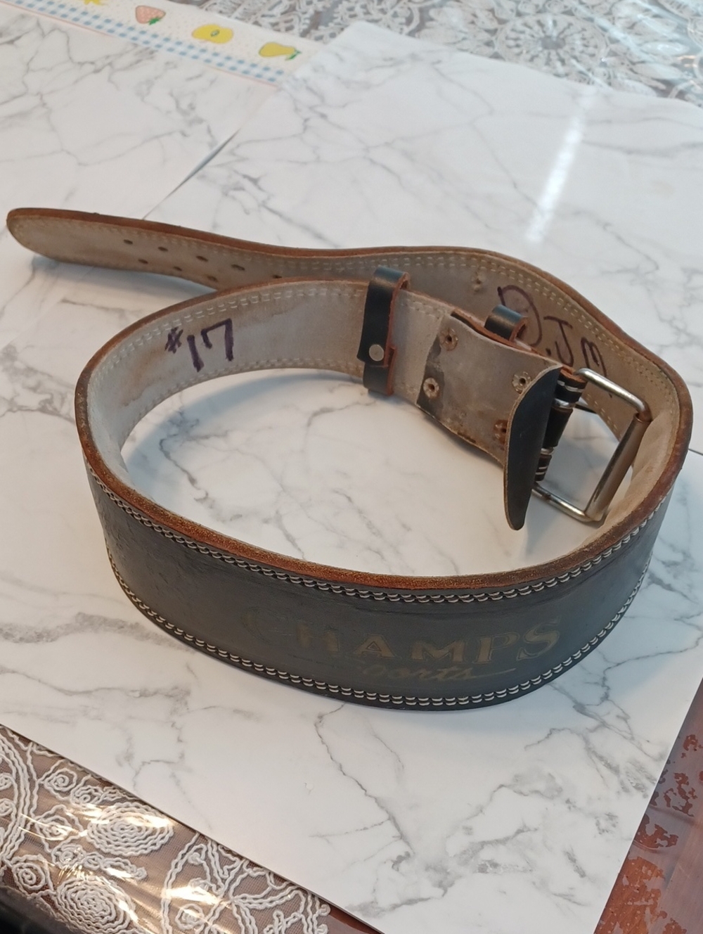 Champs Leather Weightlifting Belt - Size XL